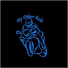 Load image into Gallery viewer, My Other Ride Motorcycle Decal Custom Vinyl Car Truck Window Street Bike Sticker