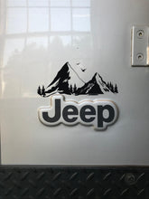 Load image into Gallery viewer, mountain range decal on Jeep