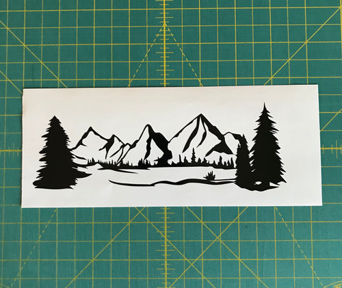 Mountain range adventure car truck badge decal sticker