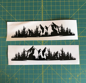 Mountain Range forest car truck badge decal