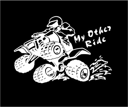 Quad Four Wheeler decal custom vinyl car truck window sticker