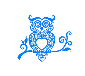 Intricate Owl Decal Custom Vinyl car truck window sticker