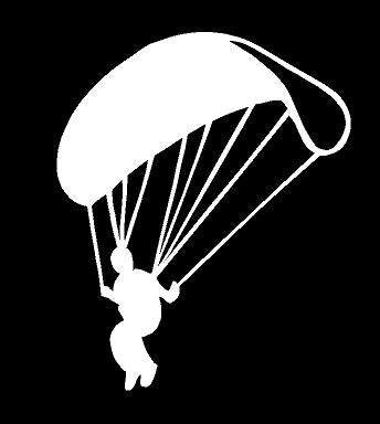skydiver decal sky diving car truck window parachute sticker