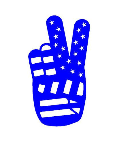 peace hand sign symbol decal car truck window sticker