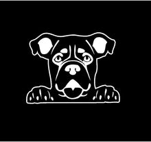 Load image into Gallery viewer, peeking boxer dog decal car truck window dog sticker