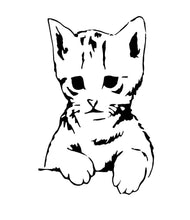 Load image into Gallery viewer, Peeking Kitten Decal Custom Vinyl car truck window laptop Cat Sticker
