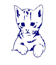 Load image into Gallery viewer, Peeking Kitten Decal Custom Vinyl car truck window laptop Cat Sticker