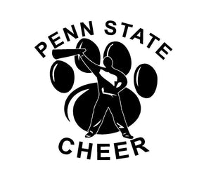 Penn State Male Cheerleader Car Decal Sticker