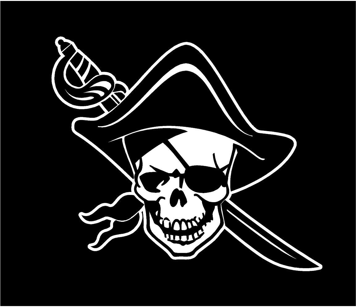 Skull and Crossbones Pirate Flag Sticker for Sale by