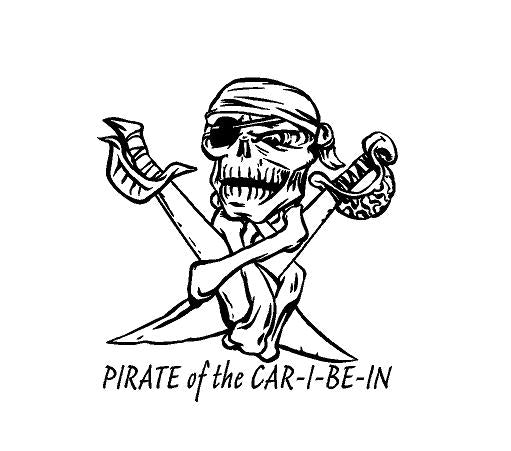 pirate of the car I be in decal