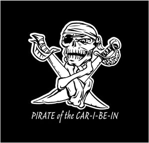 pirate of the car-i-be-in car window decal
