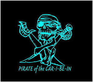 Pirate of the car I be in funny decal