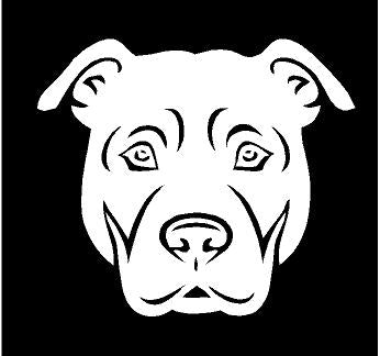 Pitbull sales head decal