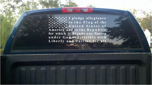 Pledge of allegiance truck car window sticker