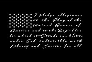 pledge of allegiance american flag decal car truck window sticker