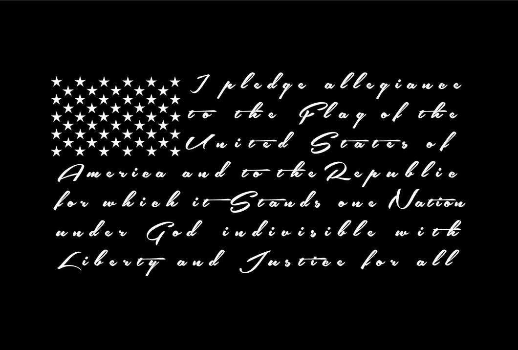 pledge of allegiance american flag decal car truck window sticker