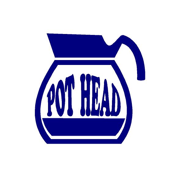 pothead coffee sticker Pot Head Decal Funny Custom Vinyl car truck window coffee lovers sticker Purple