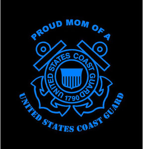 US coast guard proud mom decal