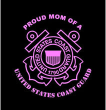 Load image into Gallery viewer, USCG proud mom decal
