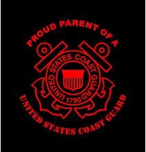 Load image into Gallery viewer, USCG proud parent decal