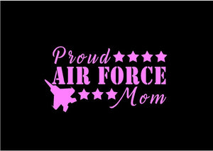 Proud Air Force Airman Mom or Dad Decal Custom vinyl Car Window Sticker