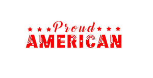 Proud American Decal Custom Vinyl car truck window patriotic bumper sticker