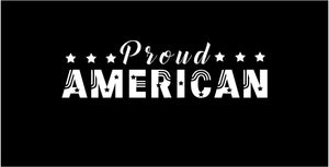 Proud American Decal Custom Vinyl car truck window patriotic bumper sticker