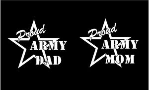proud army mom dad decal car truck window military sticker