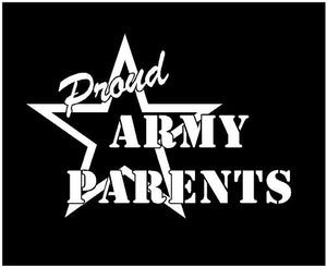 proud army parent military decal car truck window sticker