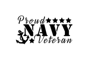 Proud US Navy Sailor Veteran Decal Custom Vinyl car truck window sticker