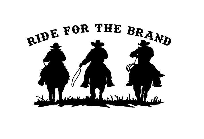 ride for the brand yellowstone cowboy decal