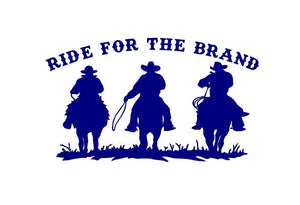 ride for the brand cowboys decal sticker