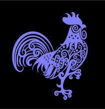 Load image into Gallery viewer, Intricate Rooster Decal Custom Vinyl car truck window laptop sticker