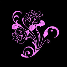 Load image into Gallery viewer, rose floral decal car truck window refrigerator sticker