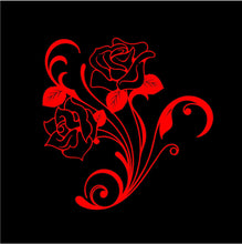 Load image into Gallery viewer, Rose Floral Decal Custom Vinyl car truck window laptop sticker