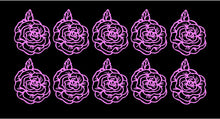 Load image into Gallery viewer, Rose decals stickers set of 10