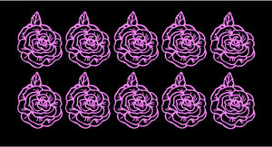 Rose decals stickers set of 10