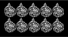 Load image into Gallery viewer, set of 10 mini rose decals