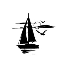 Load image into Gallery viewer, SailBoat Decal Sunset Sailing Custom Vinyl Car Truck Window Sticker