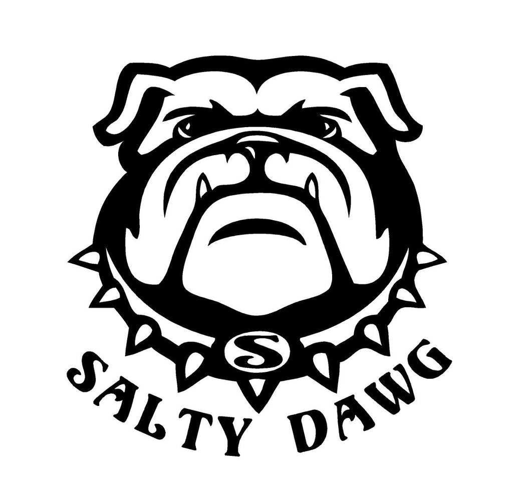 Salty Dog Bull Dog Decal Custom Vinyl Car window sticker