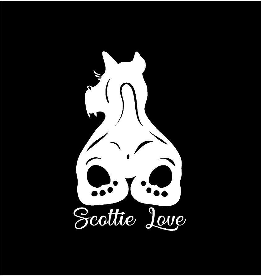 scottie love decal scottish terrier dog car truck window sticker