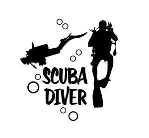 scuba diver decal