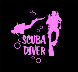 scuba diver sticker