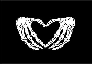 Skeleton Hands Heart sign car decal sticker