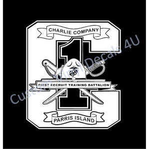 Charlie Company Parris Island USMC decal
