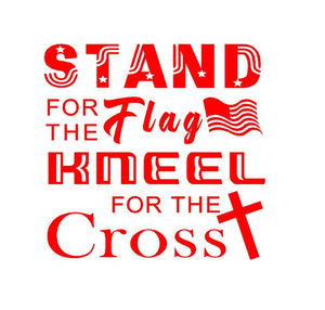 stand for the flag kneel for the cross sticker