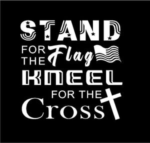 stand for the flag kneel for the cross car decal