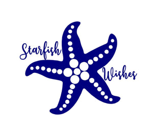 starfish wishes window decal