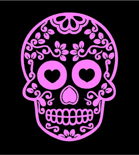 sugar skull decal car truck window skull sticker