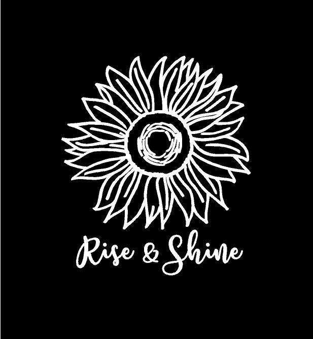 rise and shine sunflower decal car truck window sticker
